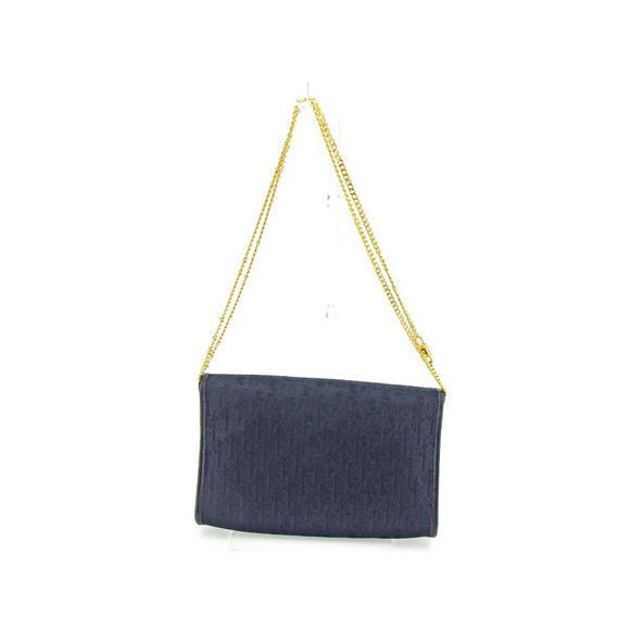 Dior Bag Canvas Storage Shoulder Gold Trotter Chain - Bag Black Leather - Picture 1 of 6